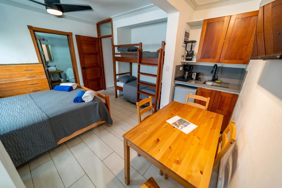 Kitchen or kitchenette, Photo of the whole room, Dining area, Bedroom, bunk bed, minibar