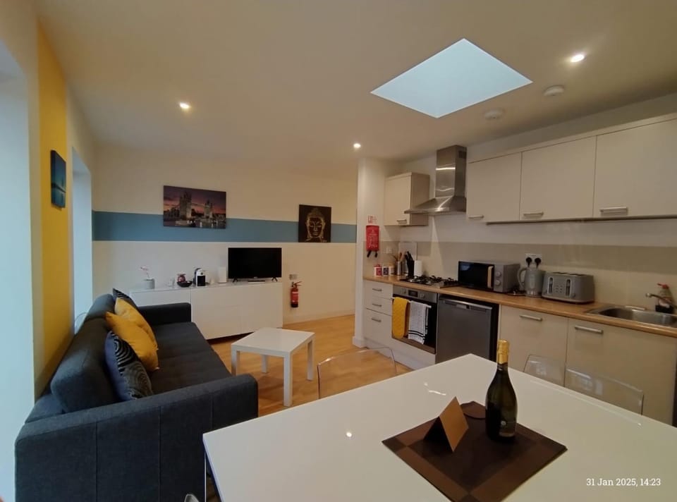 TV and multimedia, Kitchen or kitchenette, Living room, Seating area, Dining area, oven, stove