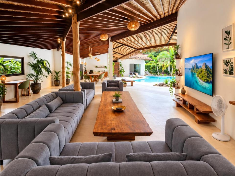TV and multimedia, Seating area, Evening entertainment, Pool view