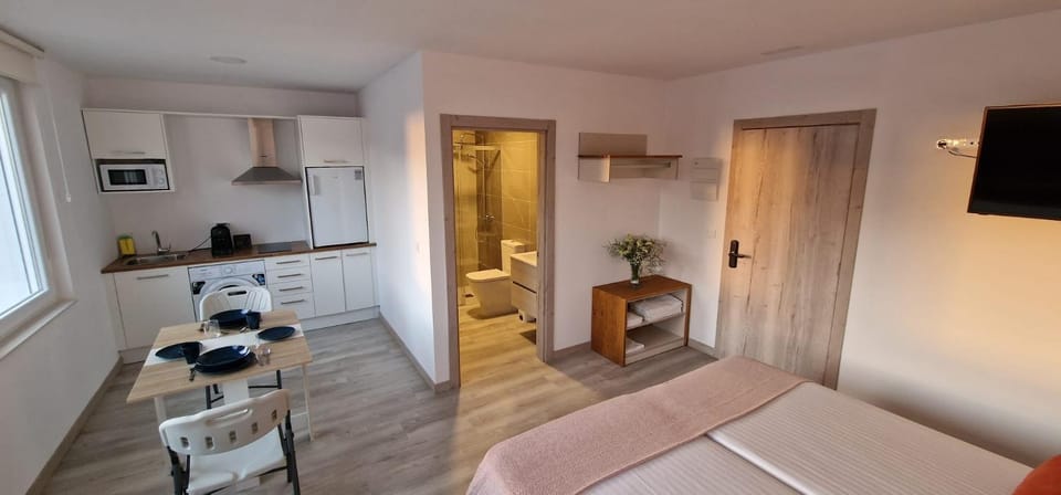 Bathroom, Kitchen or kitchenette, Photo of the whole room, Decorative detail, Dining area, Bedroom, minibar