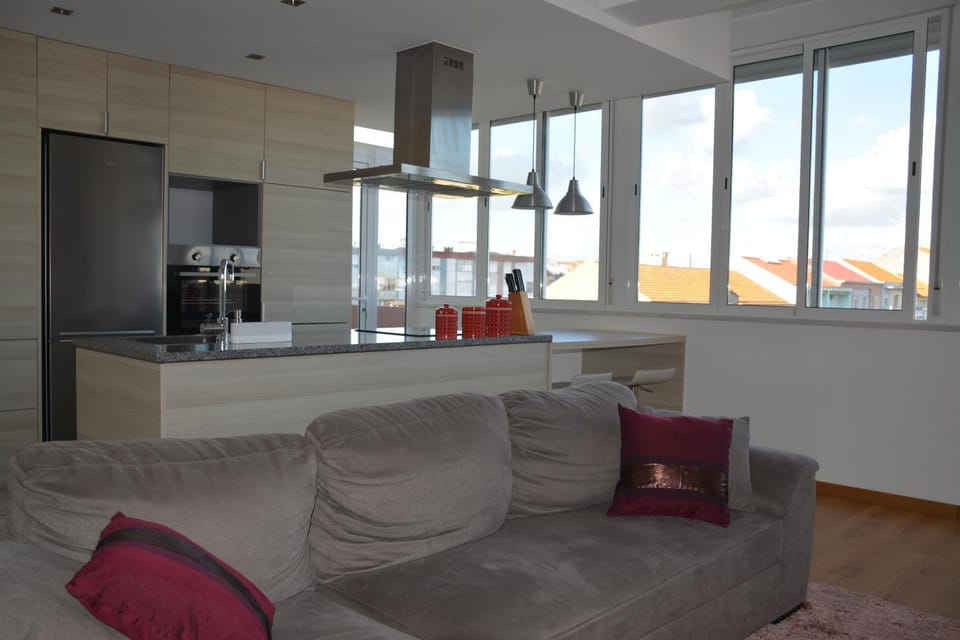 Living room, kitchen