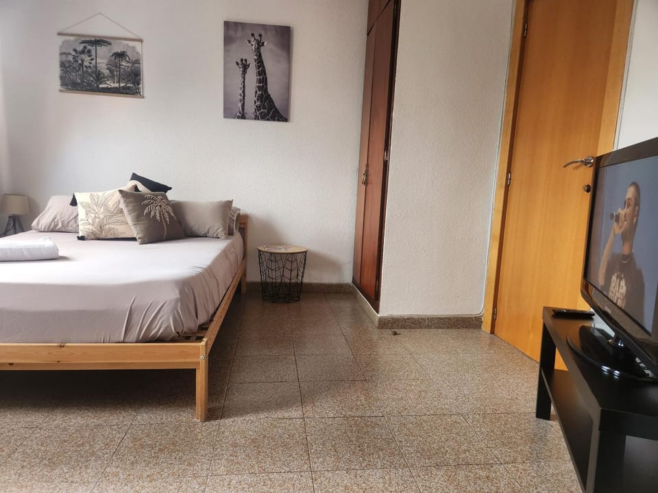 Bed, TV and multimedia, Photo of the whole room, Bedroom