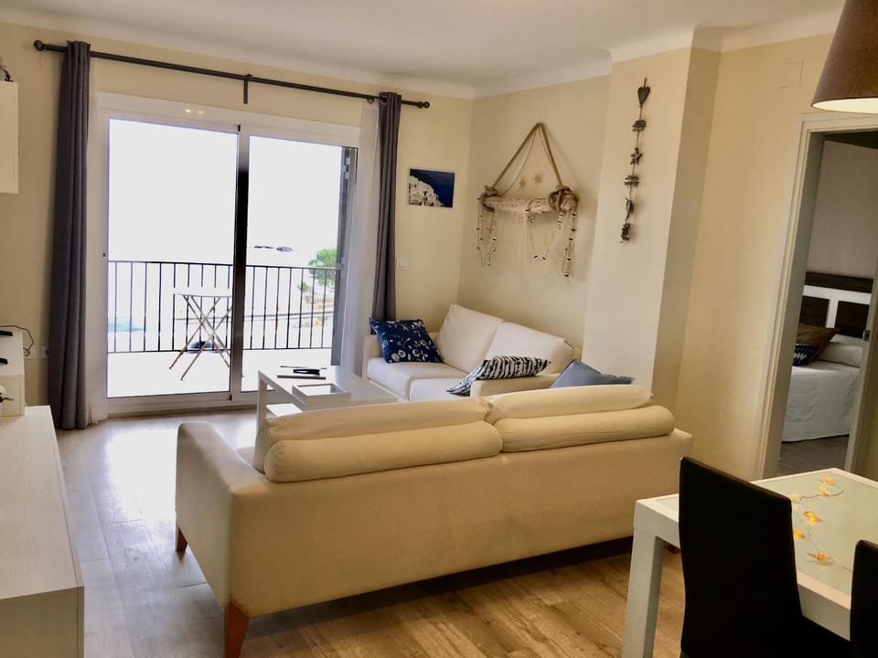 Living room, Seating area, Sea view