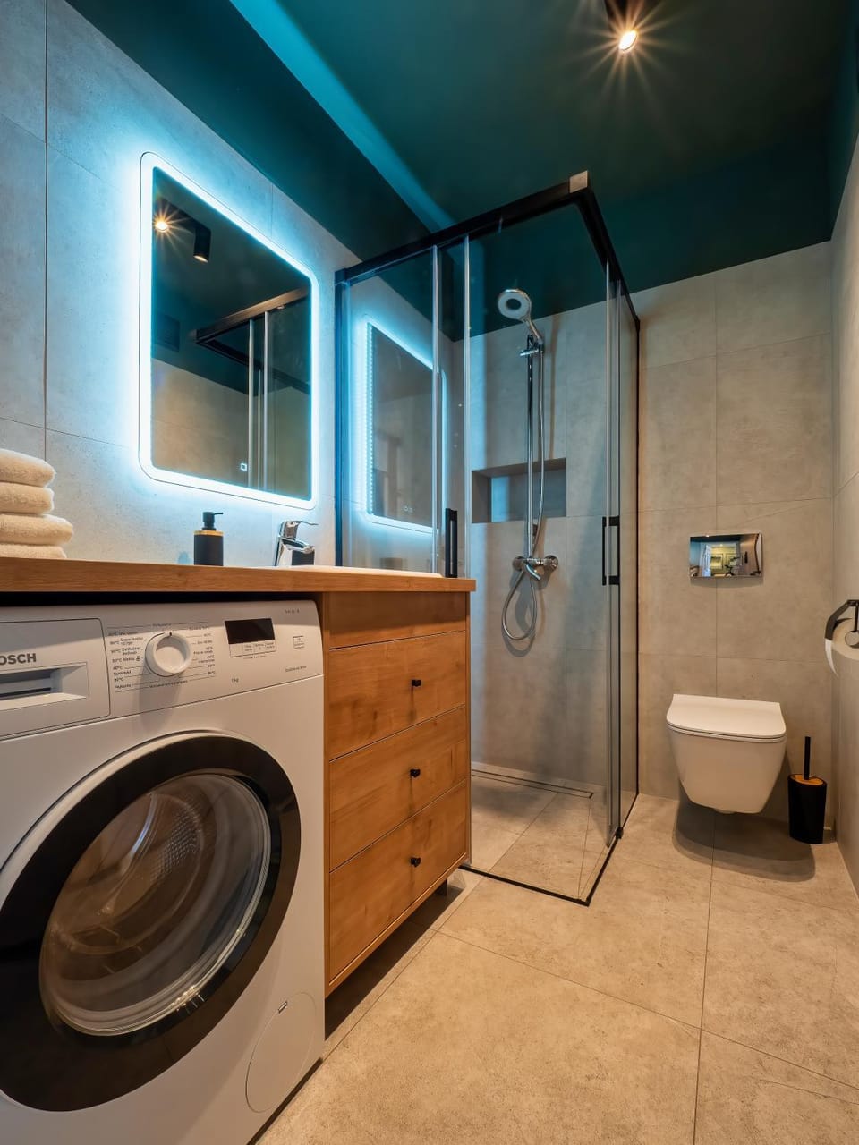 Shower, Toilet, Bathroom, washing machine