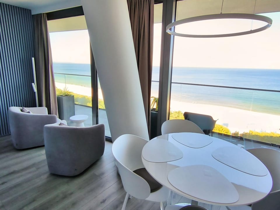 Living room, Seating area, Dining area, Sea view