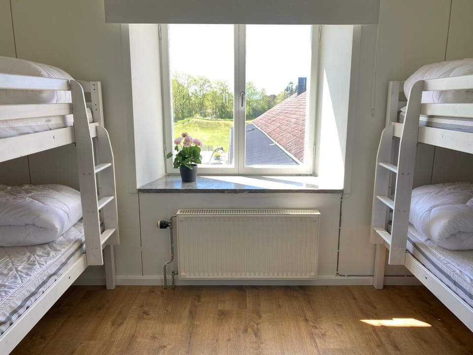 Bed, View (from property/room), Photo of the whole room, Bedroom, Garden view, bunk bed, Inner courtyard view