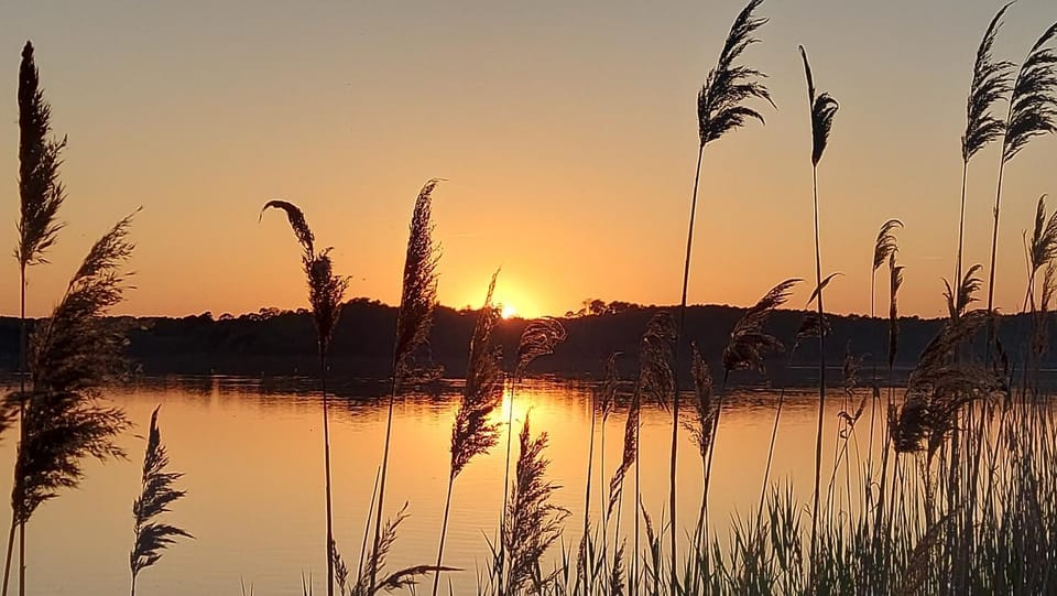 Hiking, Lake view, Sunset
