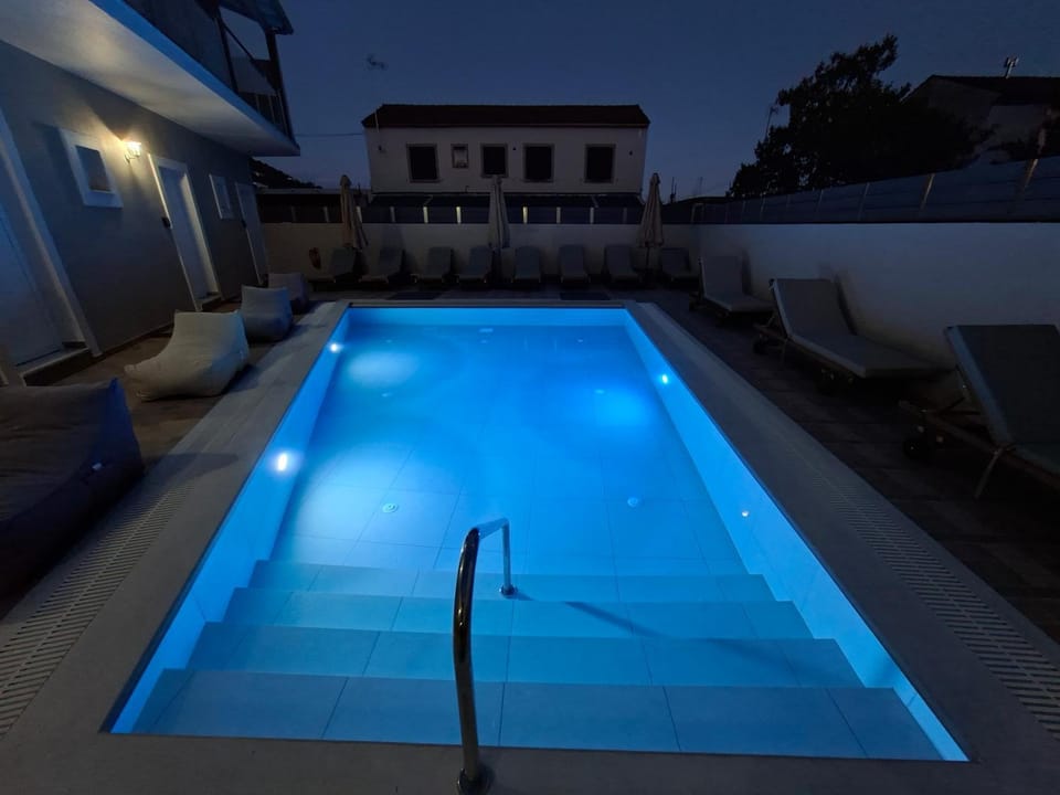 Night, Swimming pool, Swimming pool