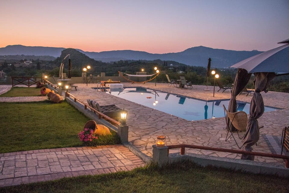 Swimming pool, Sunset