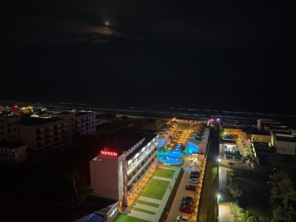 Night, Bird's eye view, Pool view, Swimming pool