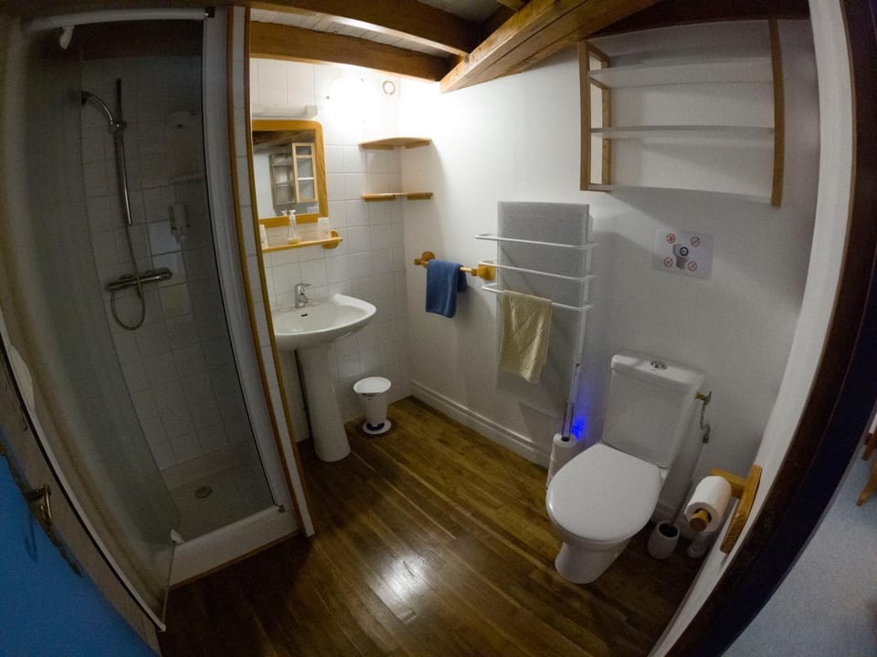 Shower, Toilet, Property building, Bathroom, towels