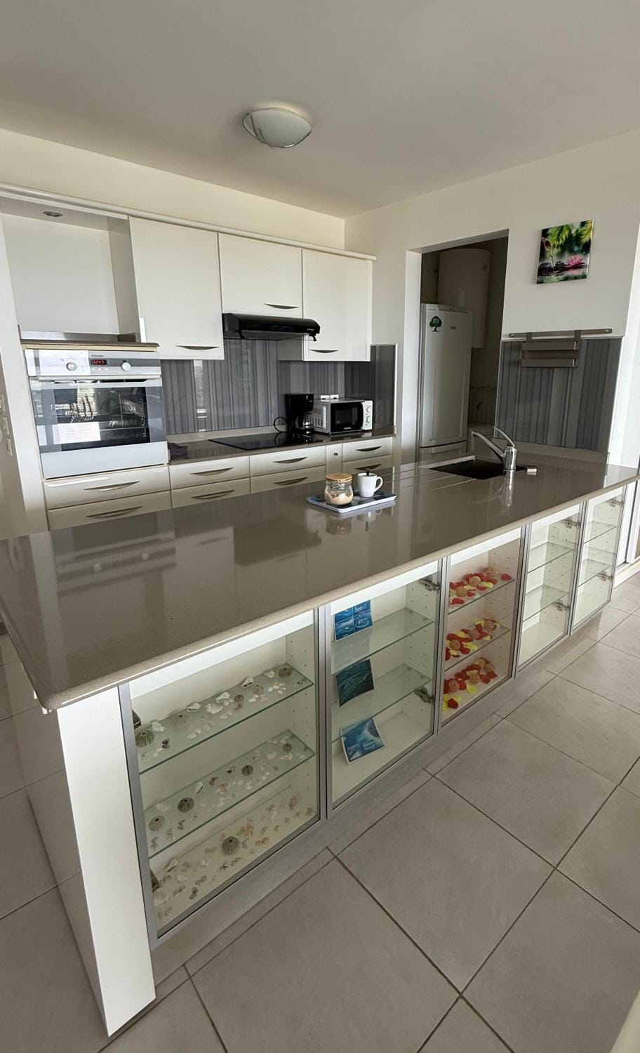 Kitchen or kitchenette, dishwasher, oven, stove