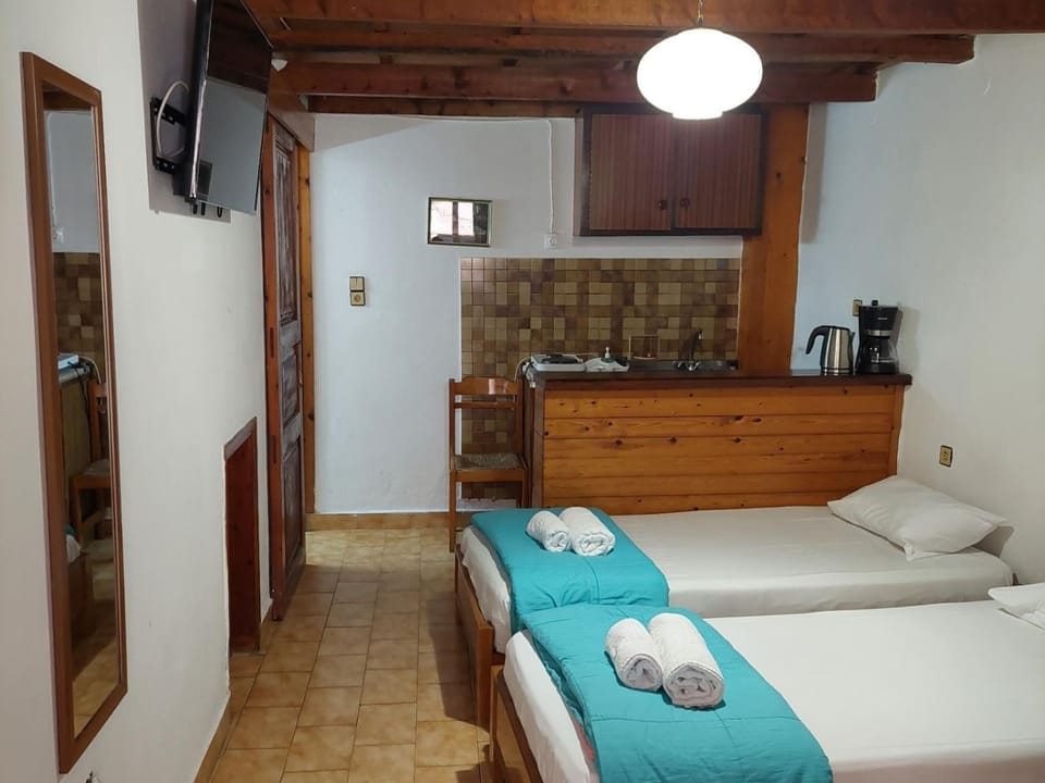 Bed, TV and multimedia, Kitchen or kitchenette, Photo of the whole room, Bedroom