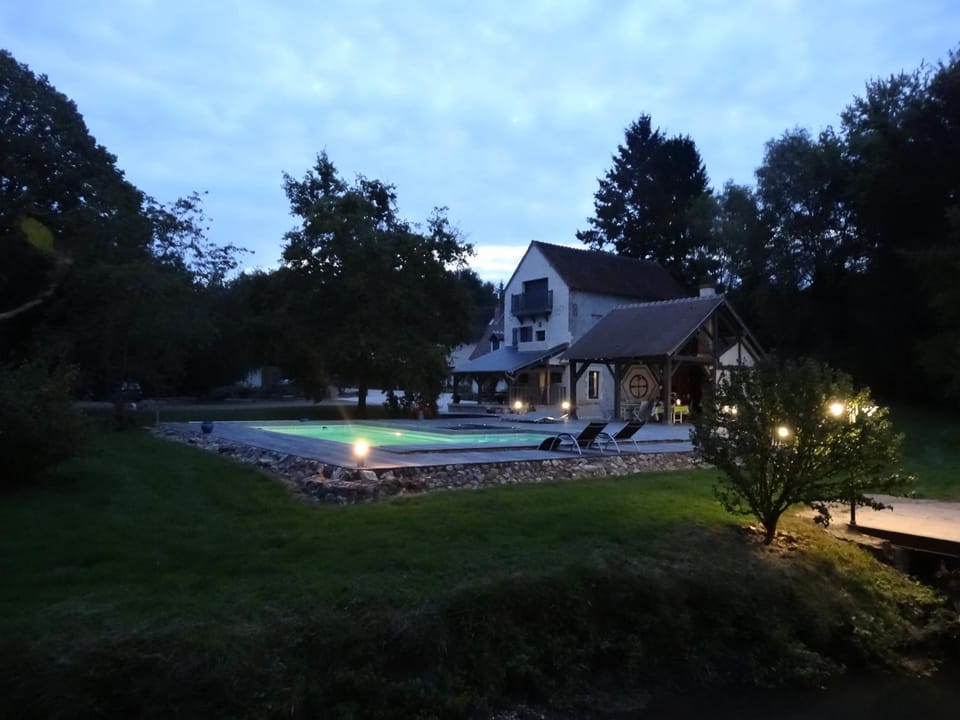 Swimming pool, Swimming pool, Sunset