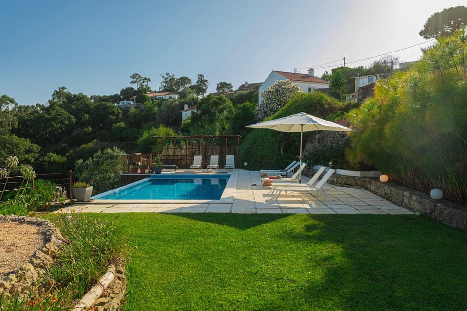 Natural landscape, Garden, Pool view, Swimming pool, sunbed