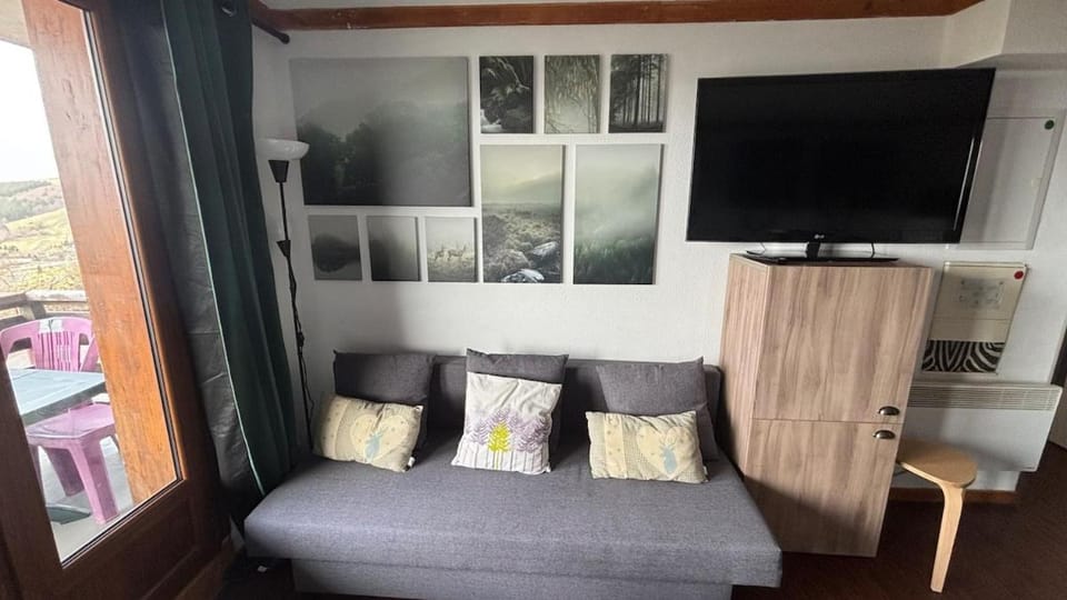 Lama-Gîte-des-Puys T3 Lamadalet, vue sud, terrasse, parking privé Apartment in Besse-et-Saint-Anastaise