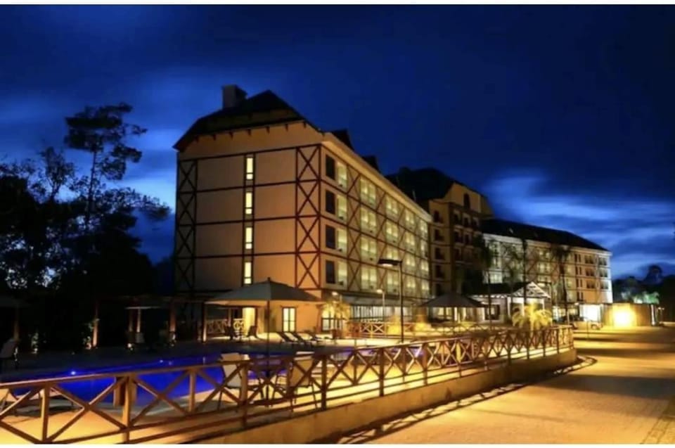 Property building, Night, Pool view, Swimming pool