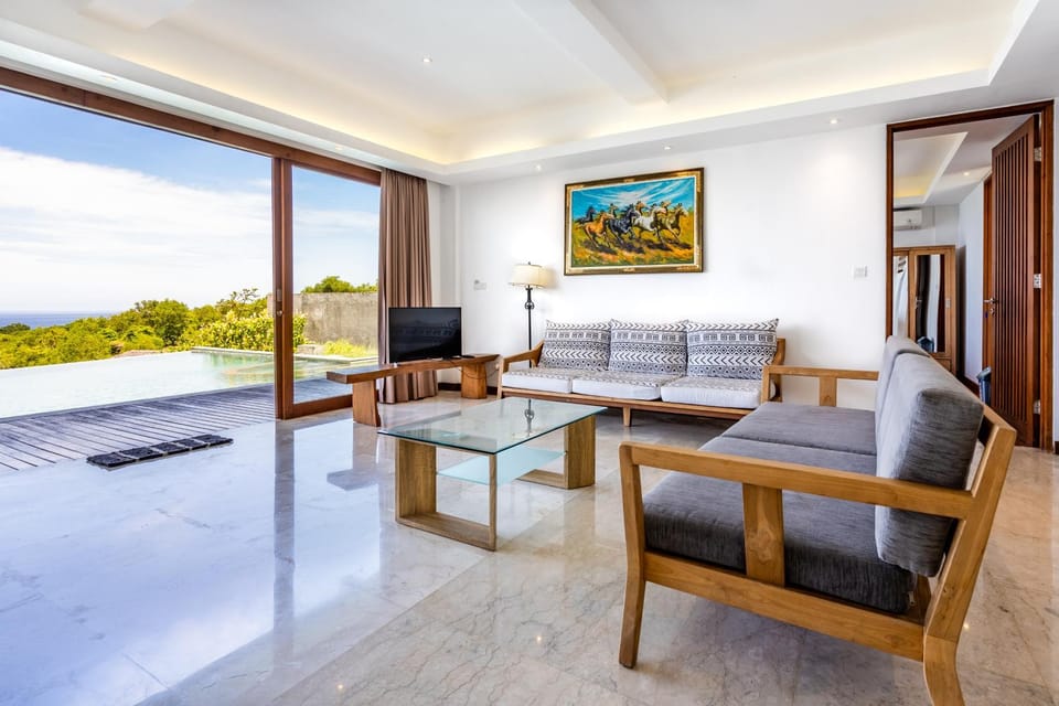 Living room, Photo of the whole room, Seating area, Pool view, Swimming pool