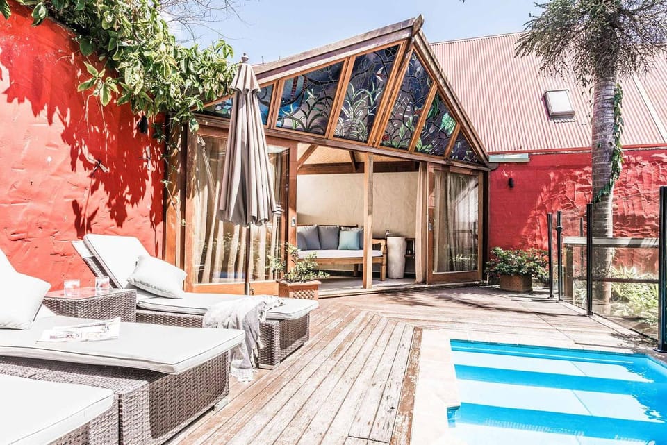 Property building, Seating area, Swimming pool, sunbed