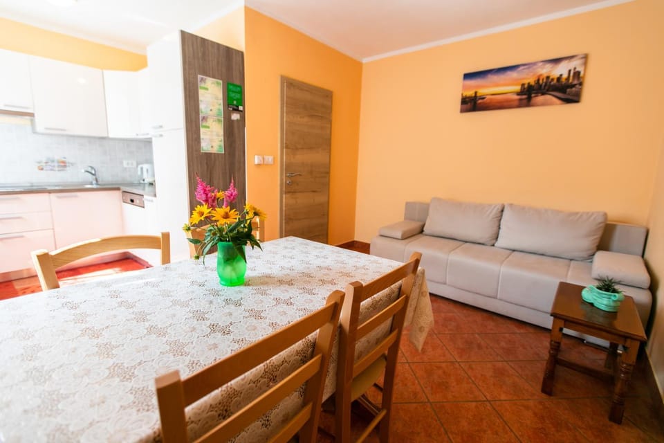 Property building, Living room, Dining area