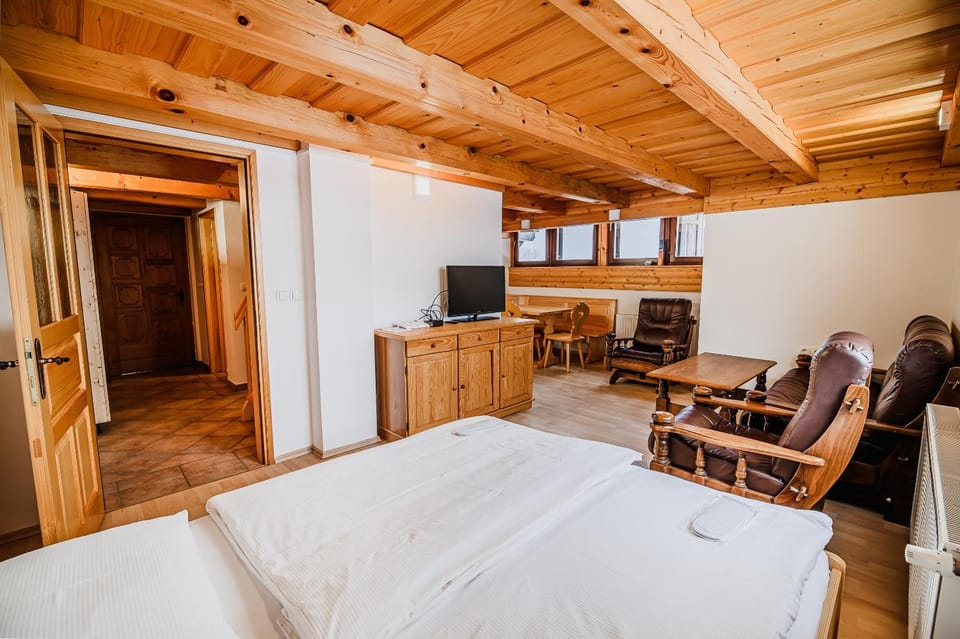Bed, TV and multimedia, Living room, Seating area