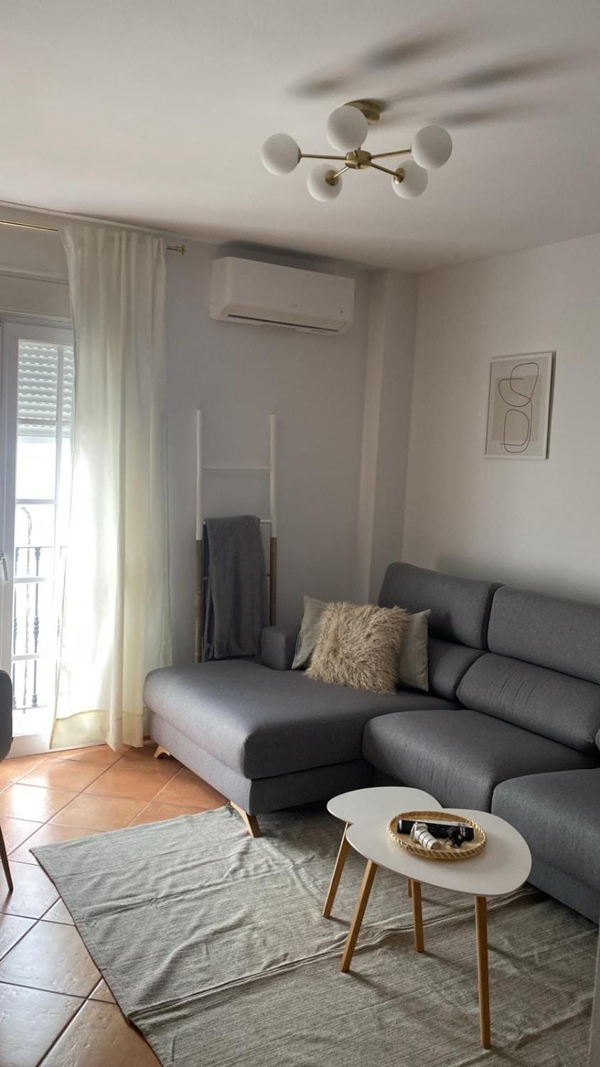 Living room, Seating area, air conditioner