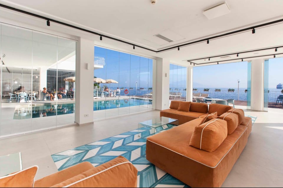 Natural landscape, Seating area, Sea view