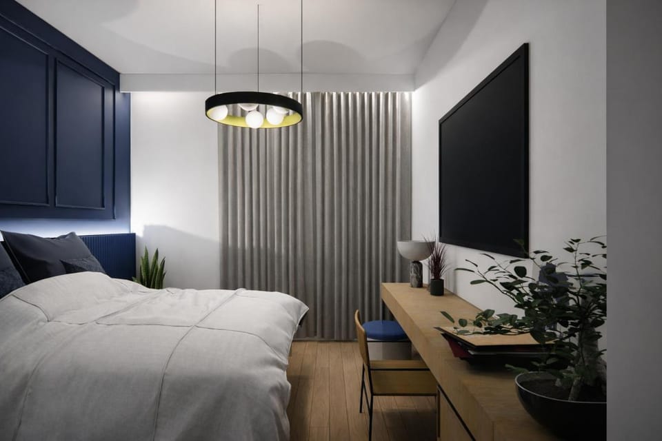 Photo of the whole room, Bedroom