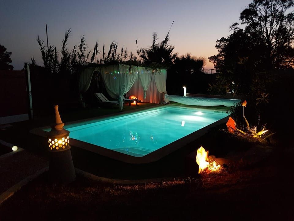 Swimming pool, Sunset