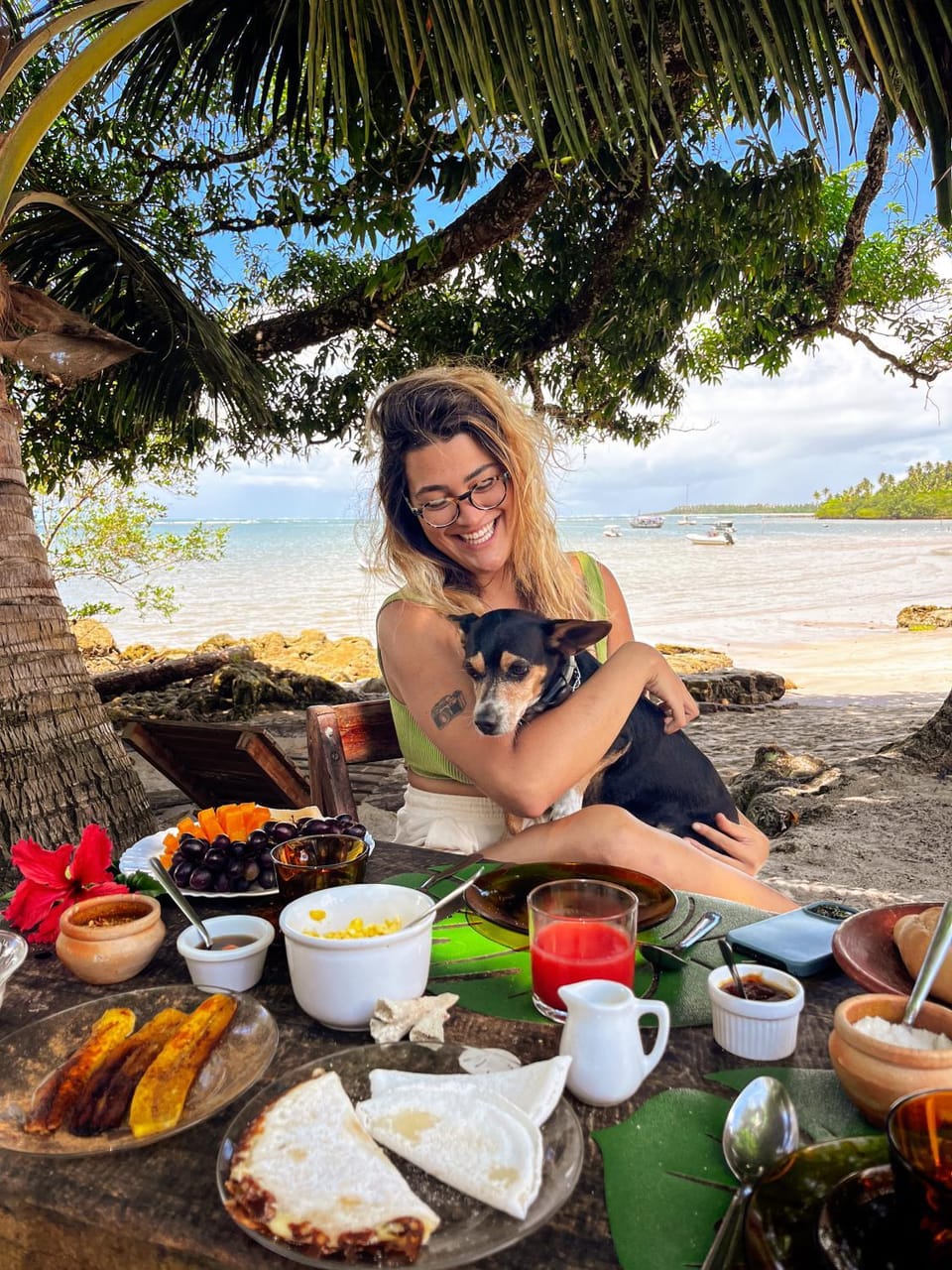 Natural landscape, Beach, Breakfast