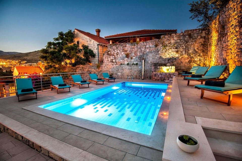 Swimming pool, Sunset