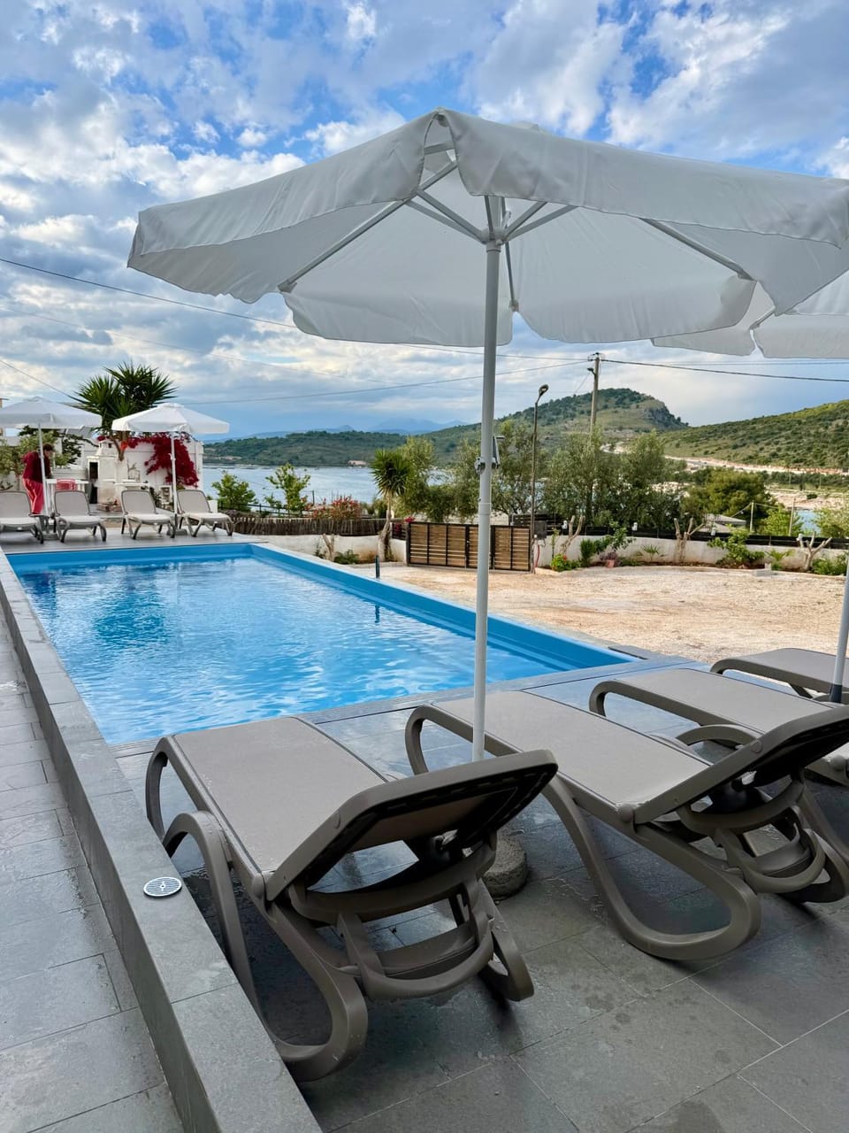 Pool view, sunbed