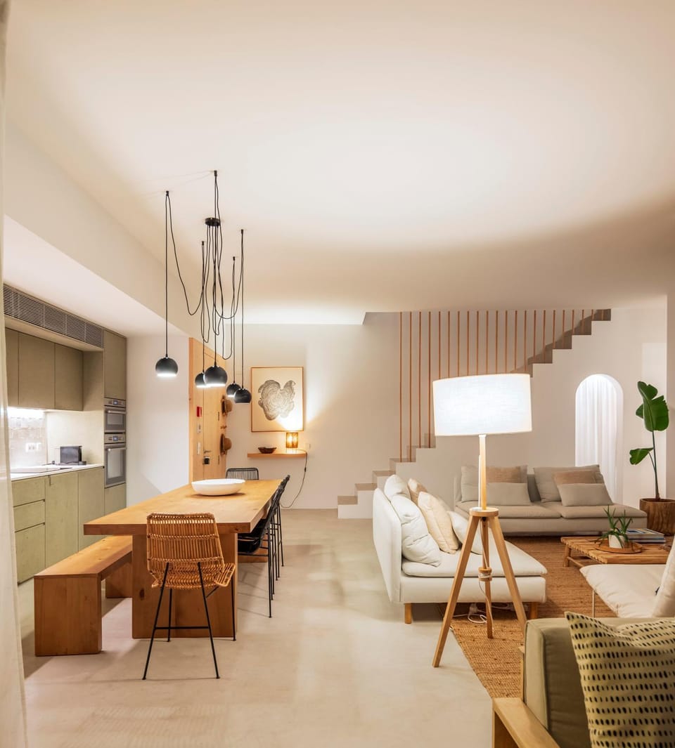 Kitchen or kitchenette, Living room, Dining area