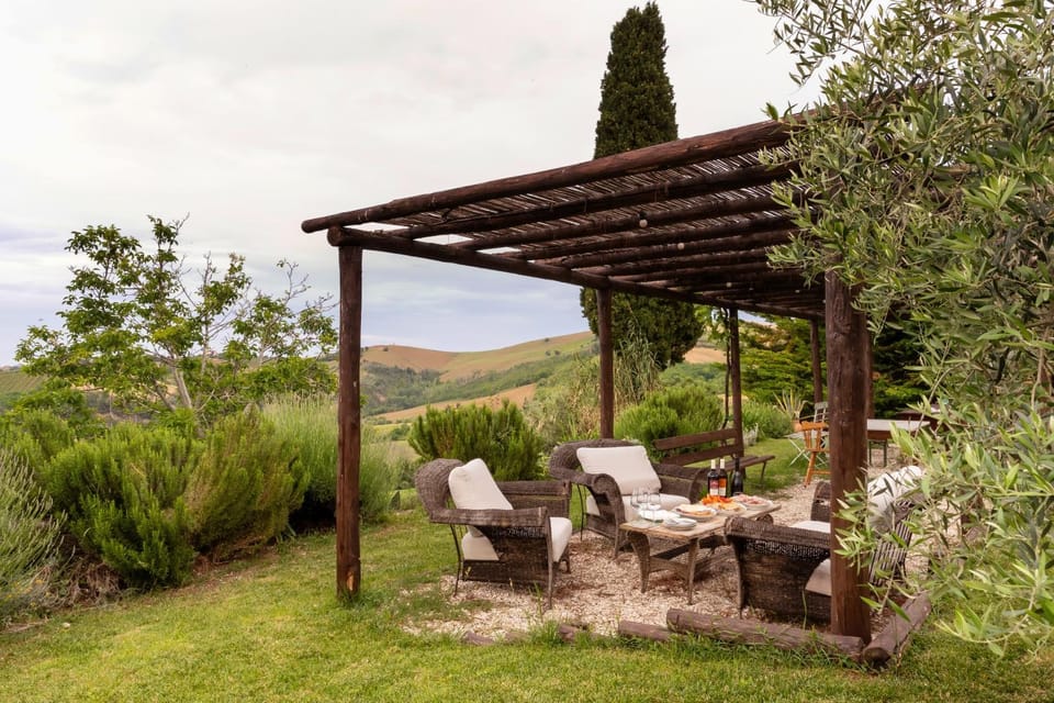 Patio, Spring, Day, Natural landscape, Garden, Solarium, View (from property/room), Garden view, Mountain view, Area and facilities, Parking