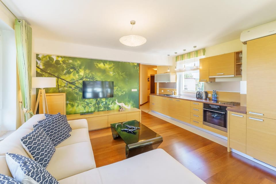TV and multimedia, Kitchen or kitchenette, Living room, Seating area