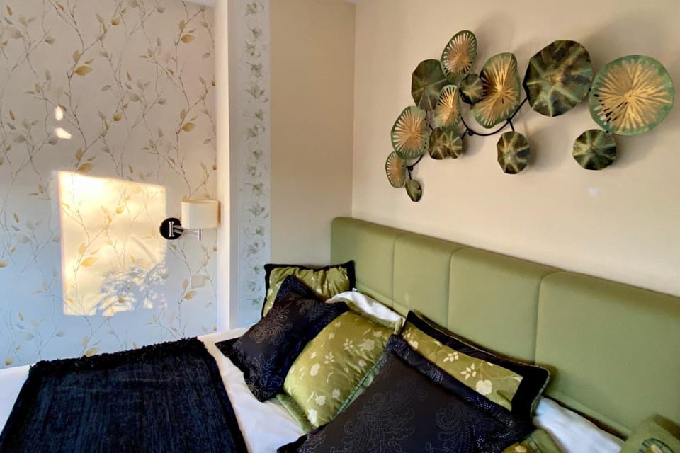 Bed, Decorative detail, Bedroom