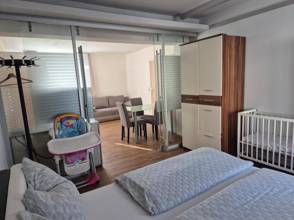 Bed, Bedroom, cot, wardrobe