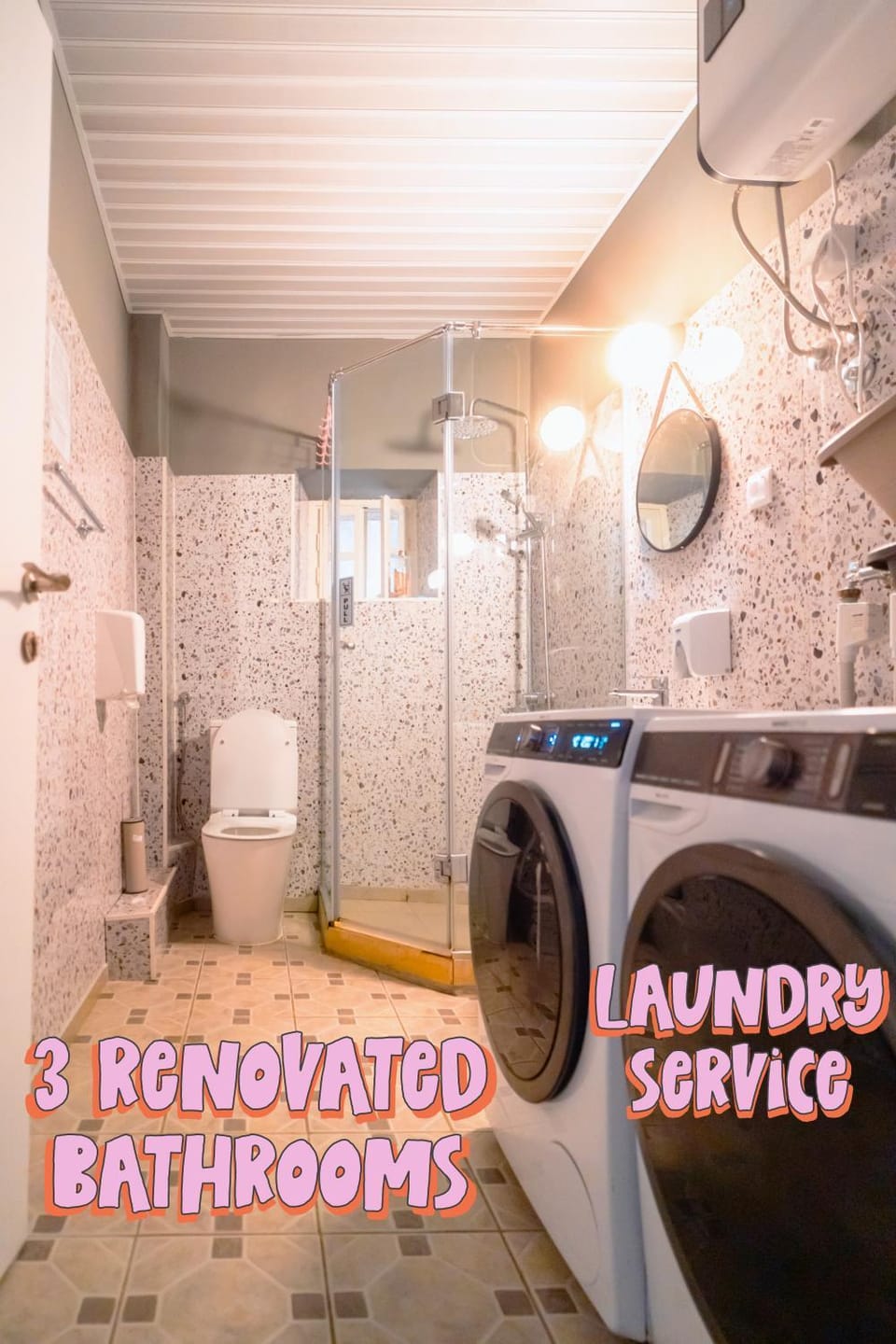 Shower, Bathroom, washing machine