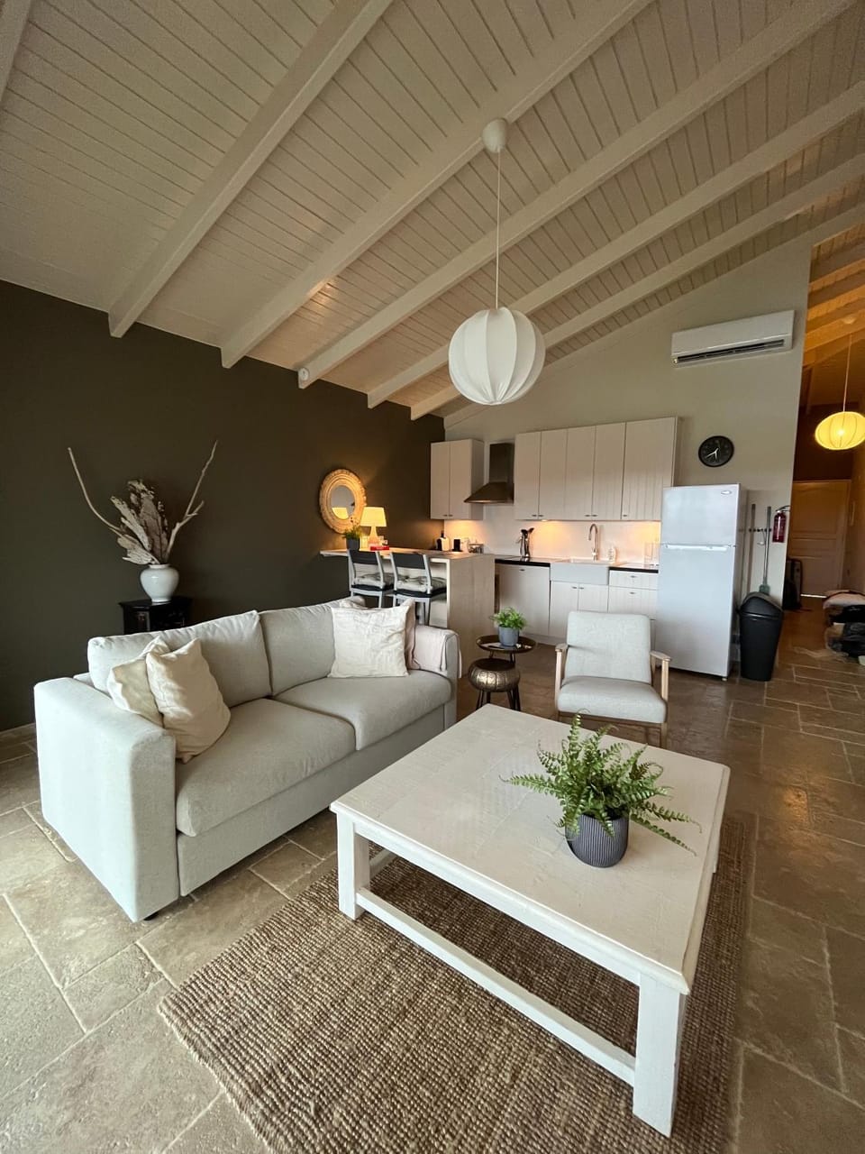 Living room, kitchen