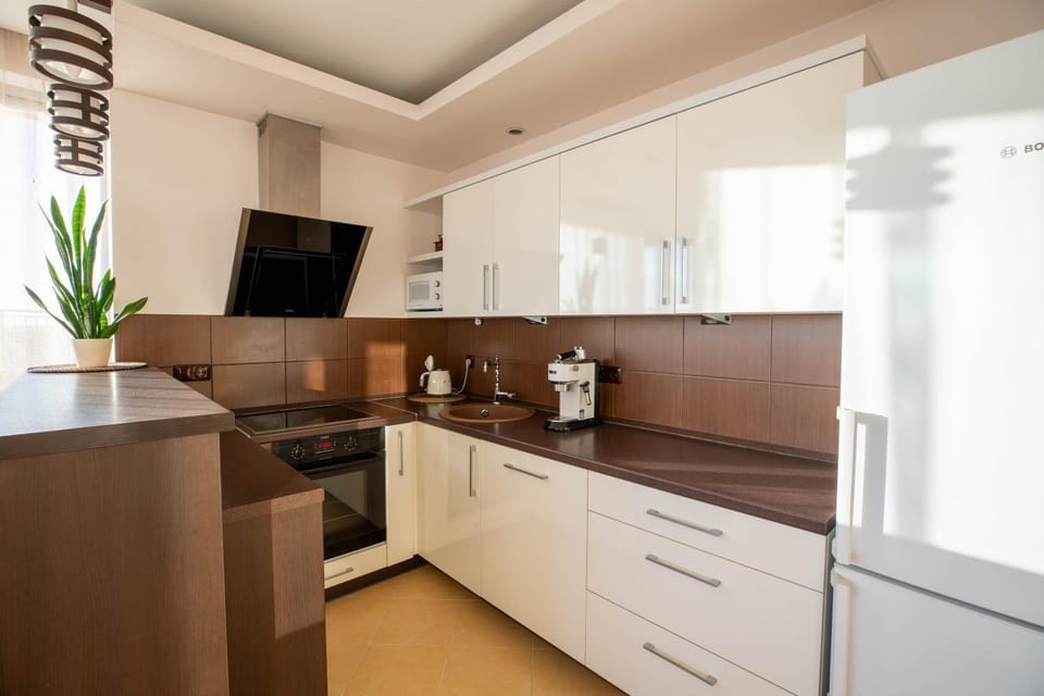 Kitchen or kitchenette, dishwasher, microwave, minibar, oven, kitchen