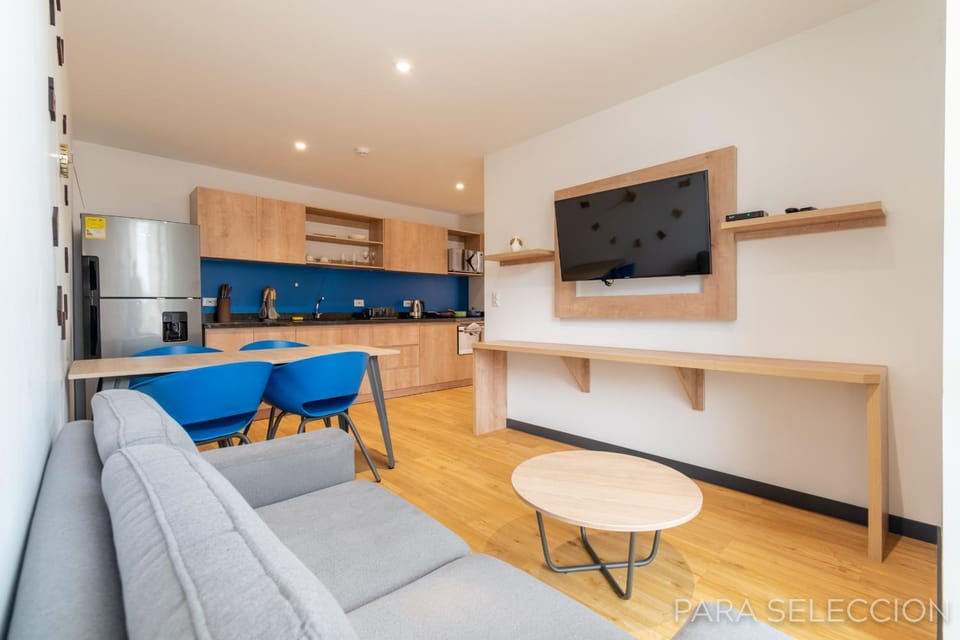 Kitchen or kitchenette, Living room