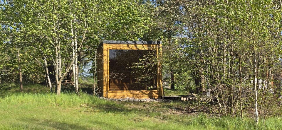 Spring, Day, Natural landscape, Garden, Sauna, Garden view
