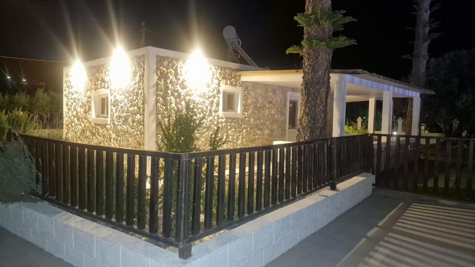 Property building, Night, Garden