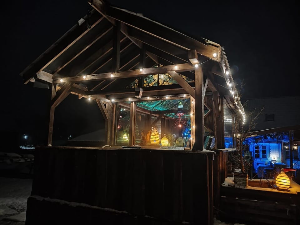 Patio, Night, Garden