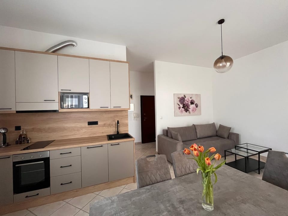 Kitchen or kitchenette, Living room, Dining area