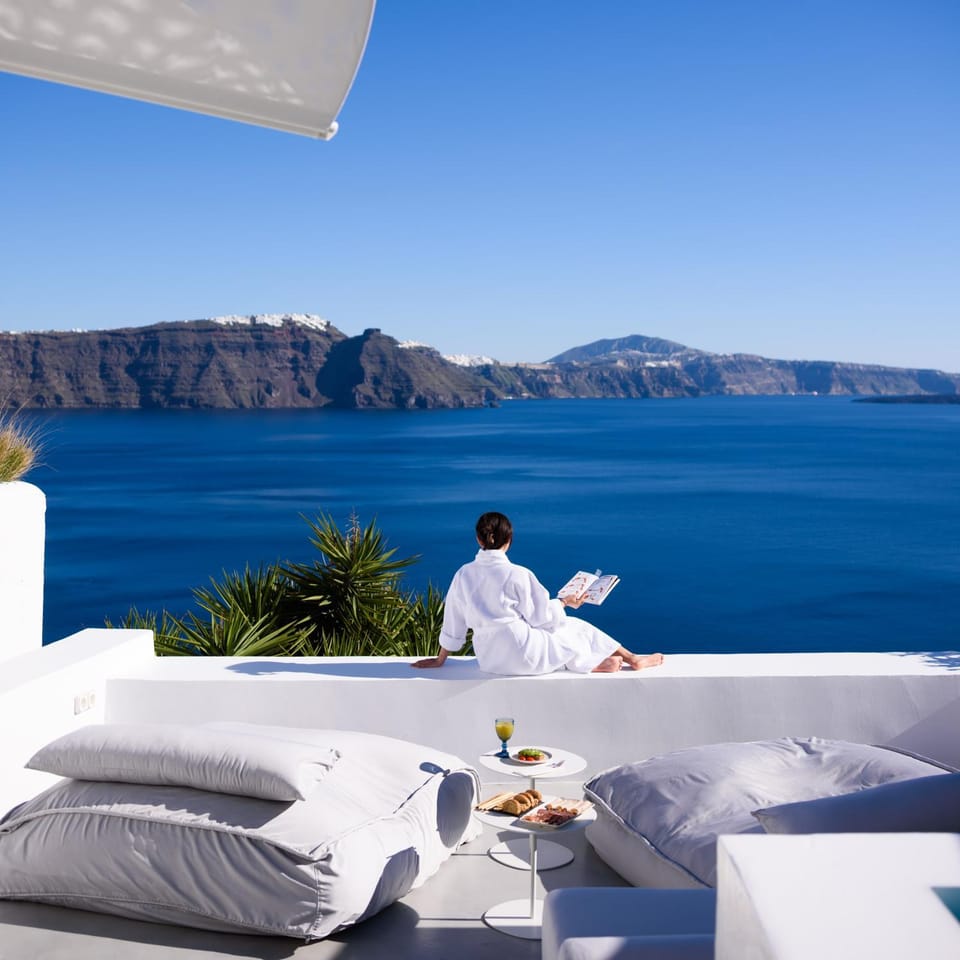 Day, People, Natural landscape, View (from property/room), Balcony/Terrace, Balcony/Terrace, Mountain view, Sea view, Breakfast, group of guests, sunbed