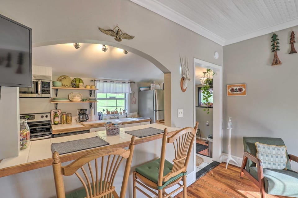 Stylish Woodfin Home with Backyard and Fire Pit House in Woodfin