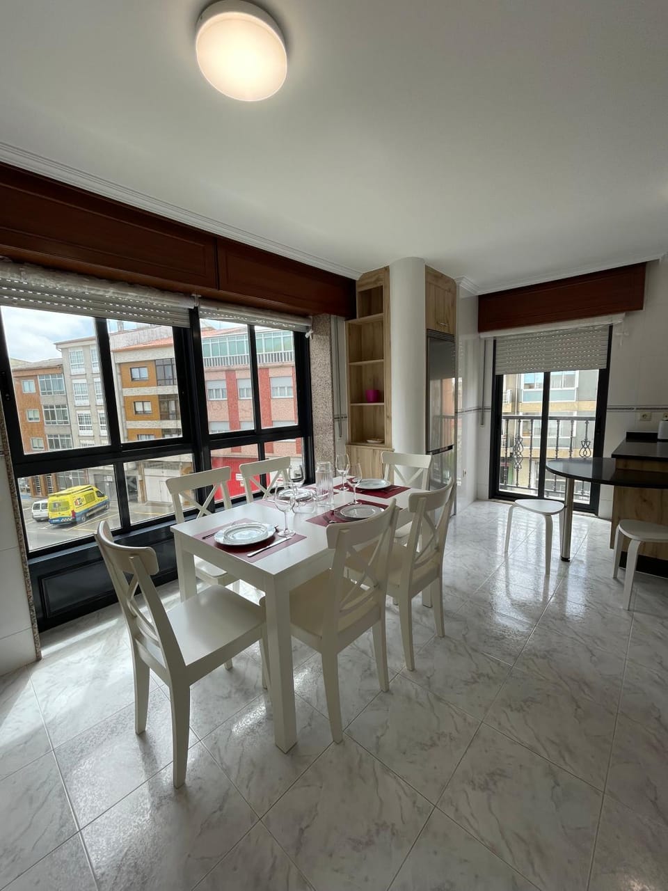 Kitchen or kitchenette, Living room, Dining area