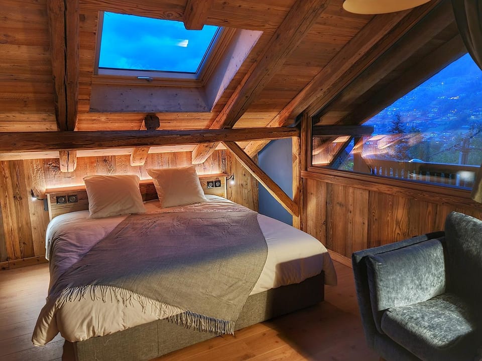 Bed, Natural landscape, Bedroom