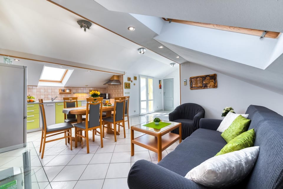Living room, kitchen